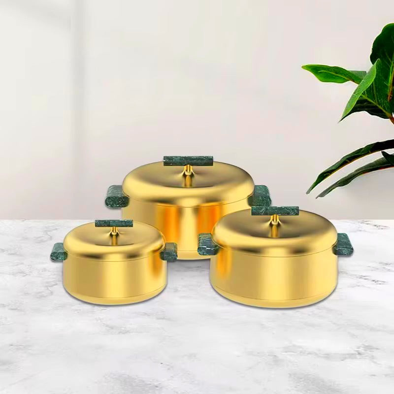 Luxury Food Warmer Set Hot Pot Food Warmer Set of 3