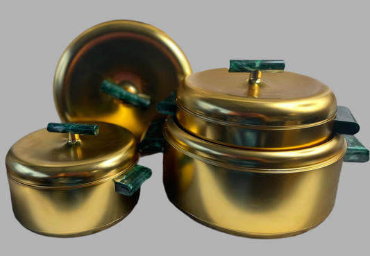Luxury Food Warmer Set Hot Pot Food Warmer Set of 3